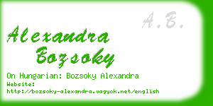 alexandra bozsoky business card